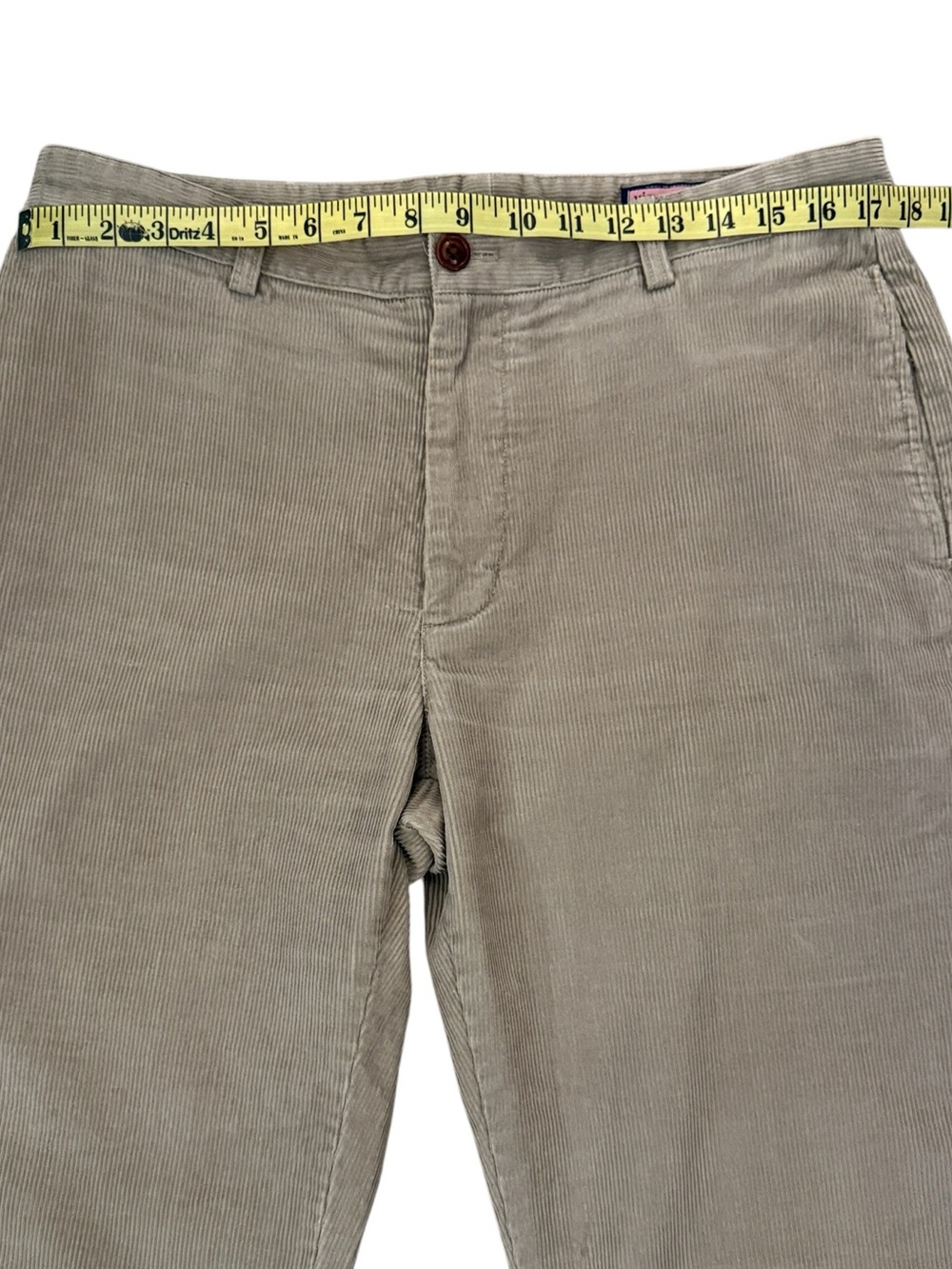 Vineyard Vines Wide Wale Corduroy Club Pants Tan Beige All Cotton 34x34 Shep Ian - Picture 11 of 15